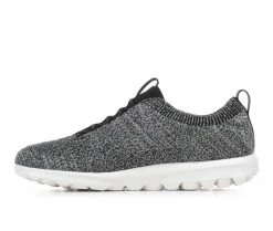 Coupon 😉 Women's Skechers Go Go Walk Classic 124467 Slip-On 👟 Sneakers Black/White 😀 -DC Shoes - shop 3 376
