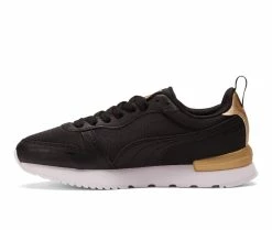 Budget 😉 Women's Puma R78 Metallic Pop 👟 Sneakers Black/Gold 💯 -DC Shoes - shop 3 421