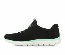 Best Pirce ❤️ Women's Skechers 149206 Summits Cool Classic Slip-On 👟 Sneakers Black/Turquoise 🔔 -DC Shoes - shop 3 586