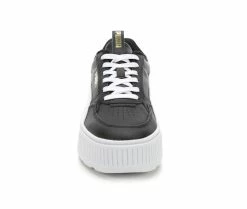 Best Sale 🤩 Women's Puma Karmen Rebelle Sustainable Platform 👟 Sneakers Black/White 😉 -DC Shoes - shop 4 126