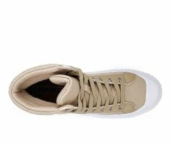 New 🤩 Women's Berness Gigi Platform High-Top 👟 Sneakers Khaki ⌛ -DC Shoes - shop 4 142