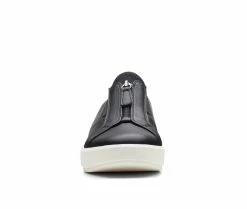 Budget 💯 Women's Clarks Layton Rae Fashion 👟 Sneakers Black Leather 😀 -DC Shoes - shop 4 320