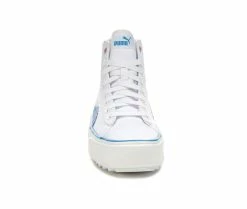 Cheapest 🎁 Women's Puma Kaia Mid Island Daze Platform 👟 Sneakers Wht/Blue/Multi 🌟 -DC Shoes - shop 4 375