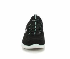 Best Pirce ❤️ Women's Skechers 149206 Summits Cool Classic Slip-On 👟 Sneakers Black/Turquoise 🔔 -DC Shoes - shop 4 582